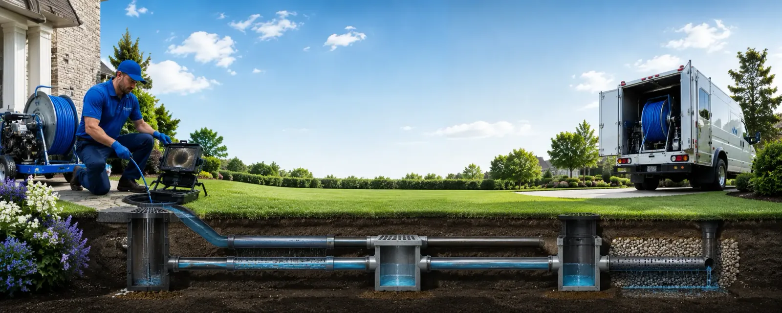 Outdoor drain cleaning information for New Albany, OH